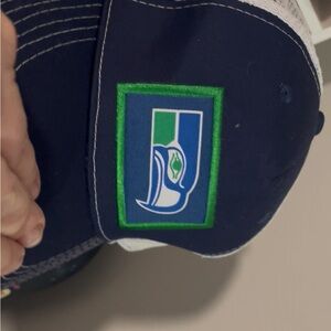 Navy Blue and White Hat